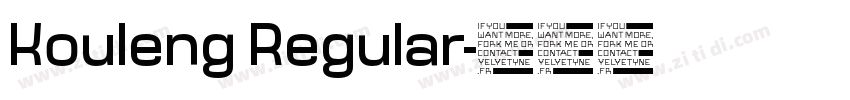 Kouleng Regular字体转换